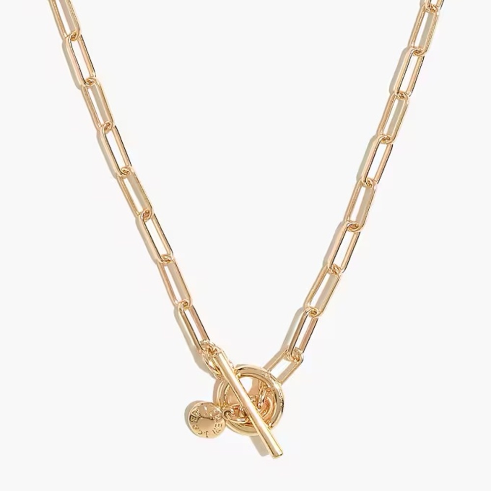J. Crew Factory T-bar paper-clip link chain necklace